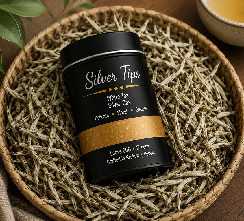 Silver Needle Tips Leo Tea – elegancka puszka, doypack i kubek prezentowy-czym jest ta herbata?